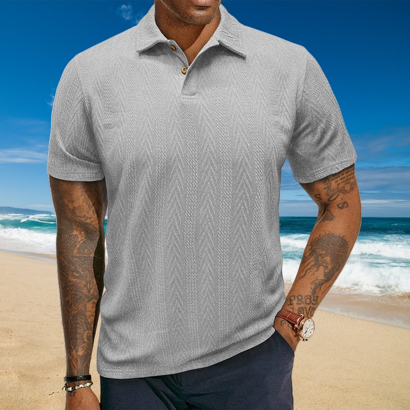 Blauschwan™ Kurzärmliges T-Shirt Für Herren Mit Jacquardstruktur