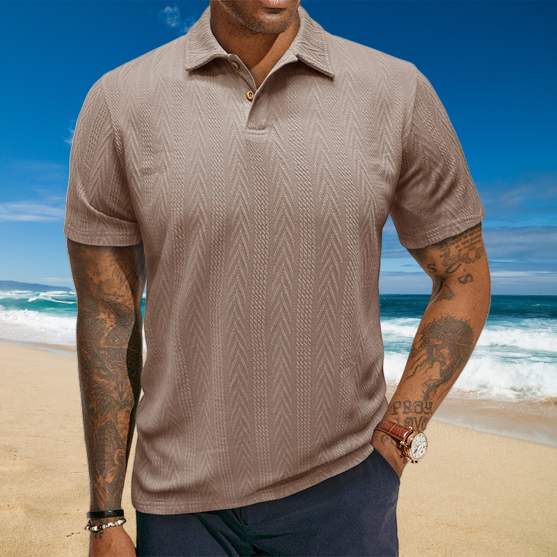 Blauschwan™ Kurzärmliges T-Shirt Für Herren Mit Jacquardstruktur