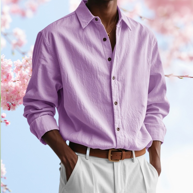 Modisches, lässiges Langarmhemd für Herren