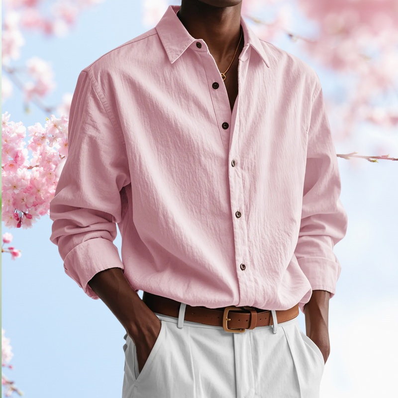 Modisches, lässiges Langarmhemd für Herren