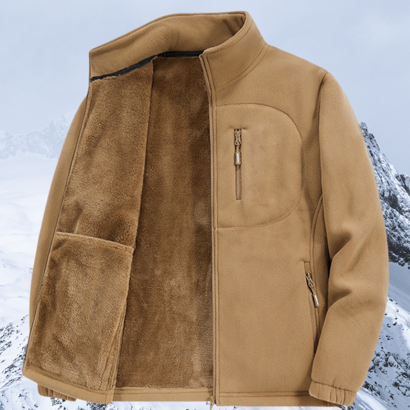 Winddichte Warme Herrenjacken Mit Reißverschlusstaschen