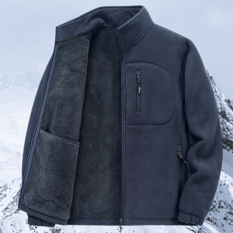 Winddichte Warme Herrenjacken Mit Reißverschlusstaschen