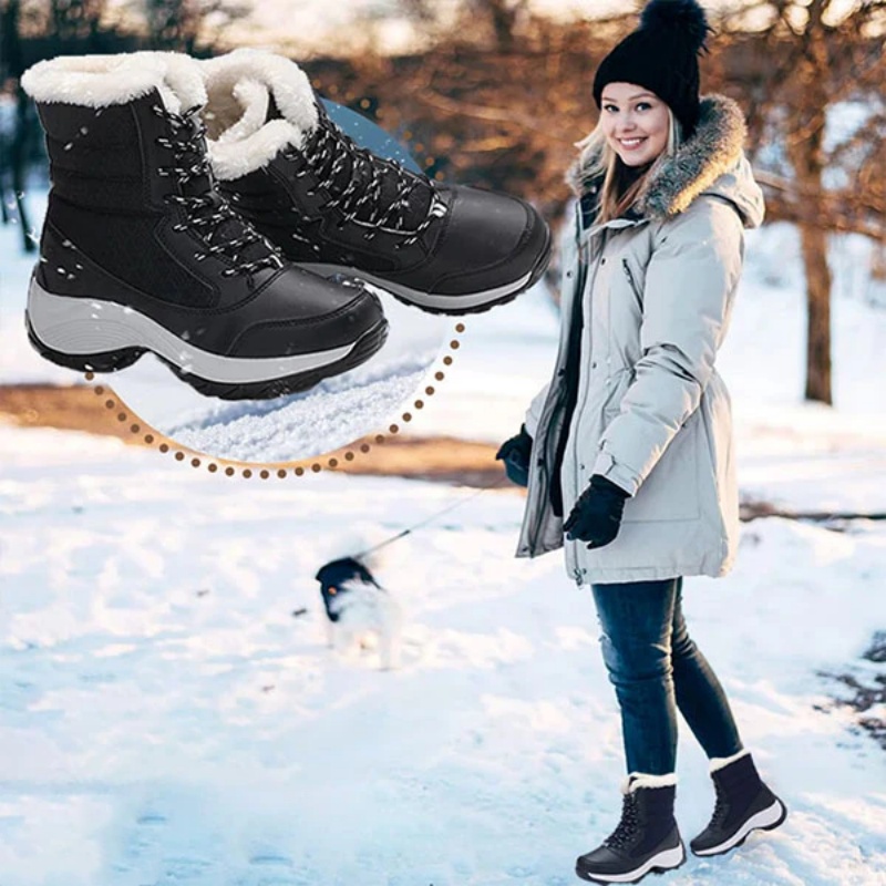 Rutschfeste Wasserdichte Modische Schneestiefel Aus Kaschmir