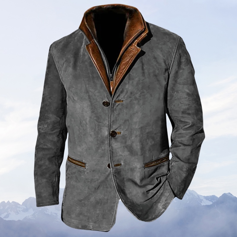 Vintage-Herrenjacke Für Herbst Und Winter