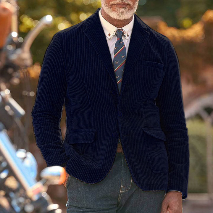 Einfarbiger Herrenblazer Aus Cord