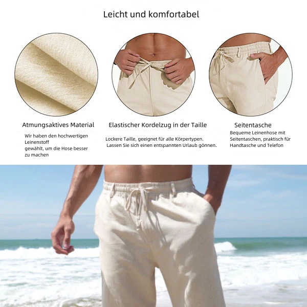 Blauschwan™ Atmungsaktive Leinenhosen für Männer