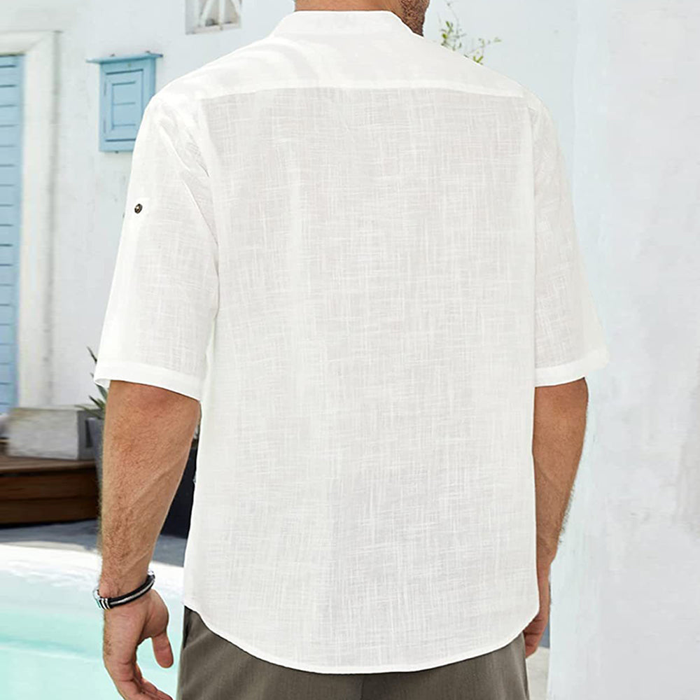 Saphirvogel™ Flachshemden mit halben Ärmeln aus der Basic-Serie für Herren