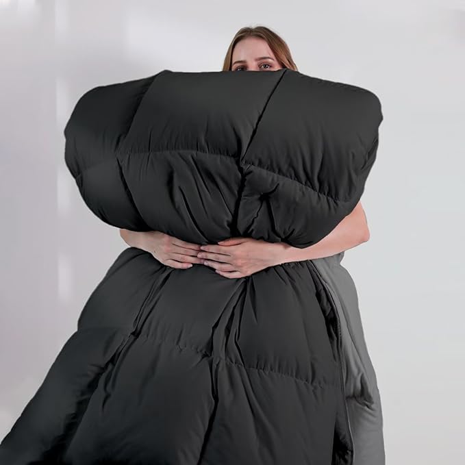 Reversible Down Alternative Comforter-All Season Ultra Soft Duvet Insert 4 Loops-Box Stitched- Machine Washable