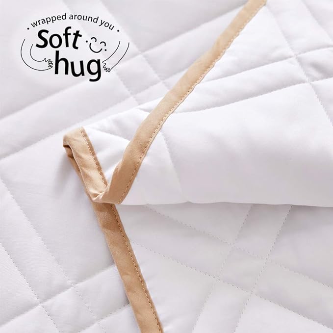 Cooling Weighted Blanket for Adult Bamboo-Derived Rayon Cool Blanket Suitable 60''x80inch 20lbs with Glass Beads for Hot Sleepers