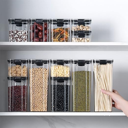 Airtight Food Storage Containers with Lids for Kitchen & Pantry Organization and Storage,Dry Food Canisters for Flour, Sugar and Cereal