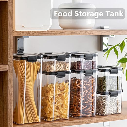 Airtight Food Storage Containers with Lids for Kitchen & Pantry Organization and Storage,Dry Food Canisters for Flour, Sugar and Cereal