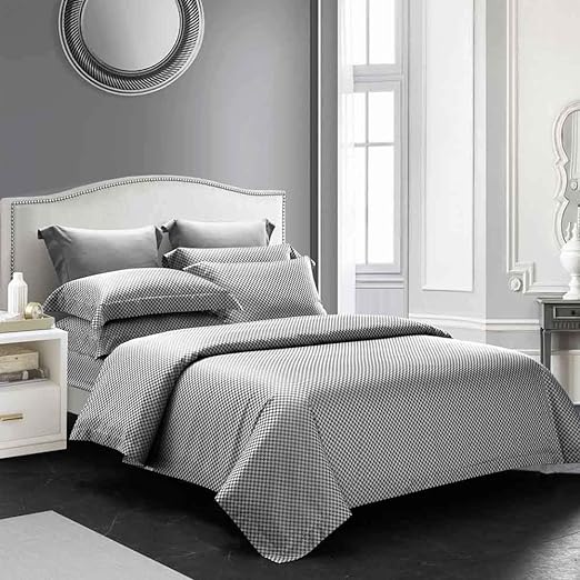 Hybrid Botanic Silk 1200 Thread Count Bedsheet Set Collection,Tencel Sheet,Cooling Bedsheet,Luxuriously soft,Highly breathable Beddings (With Quilt Cover-King)