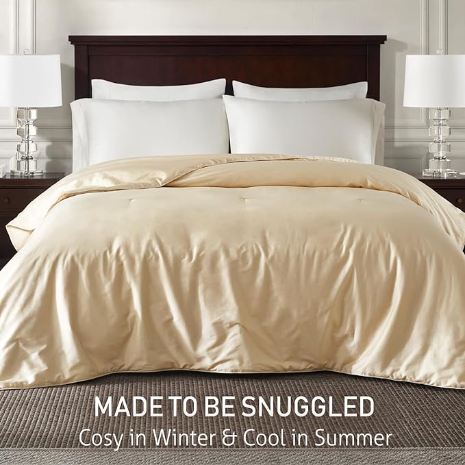 Mulberry Silk Comforter King Size, 100% Natural Mulberry Silk Filled Duvet Breathable Lightweight Pure Silk Quilt for Summer Season