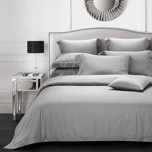 Hybrid Botanic Silk 1200 Thread Count Bedsheet Set Collection,Tencel Sheet,Cooling Bedsheet,Luxuriously soft,Highly breathable Beddings (With Quilt Cover-King)