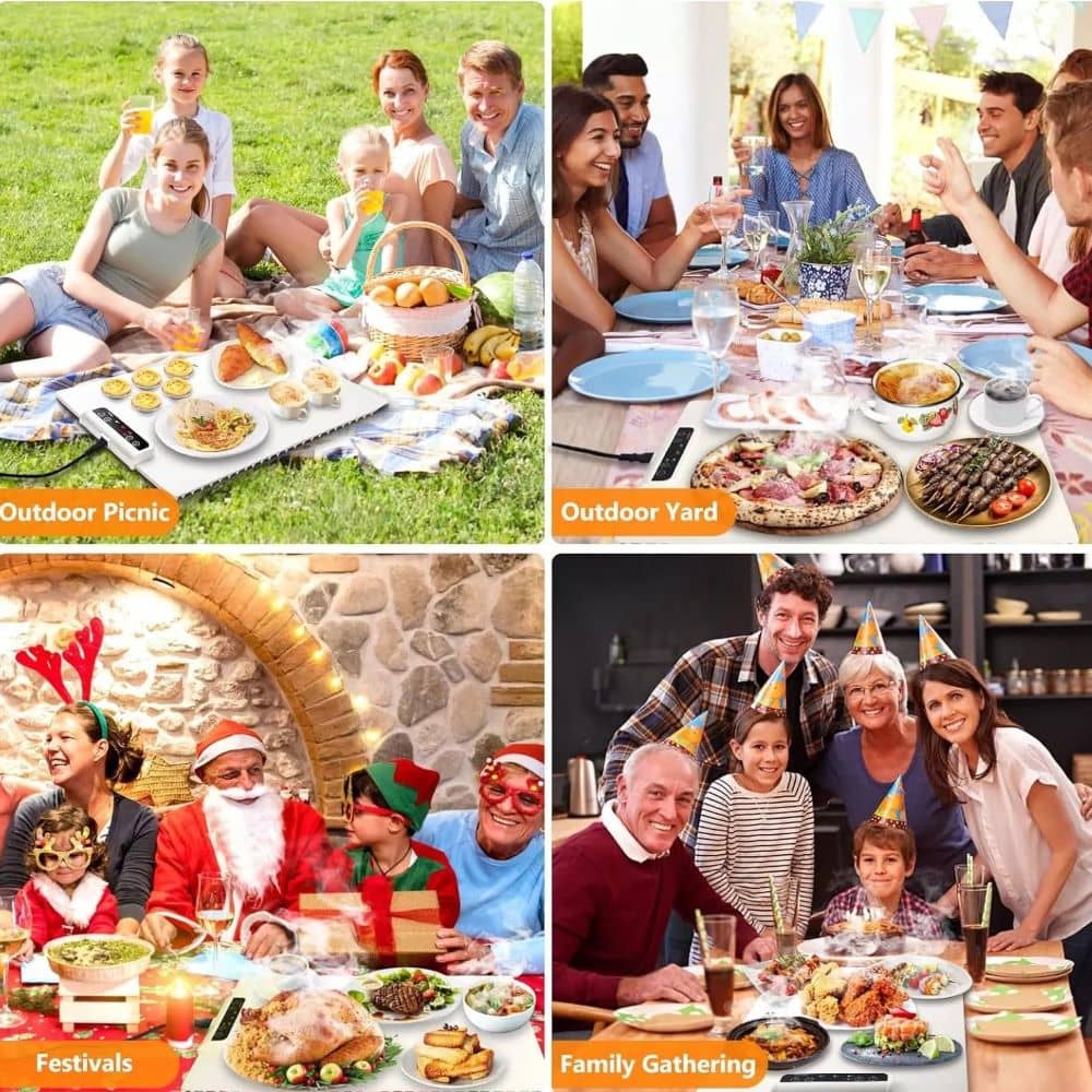 🎄 Special Holiday Offer: 44% OFF! Multi-Function Foldable Graphene Silicone Food Warming Mat