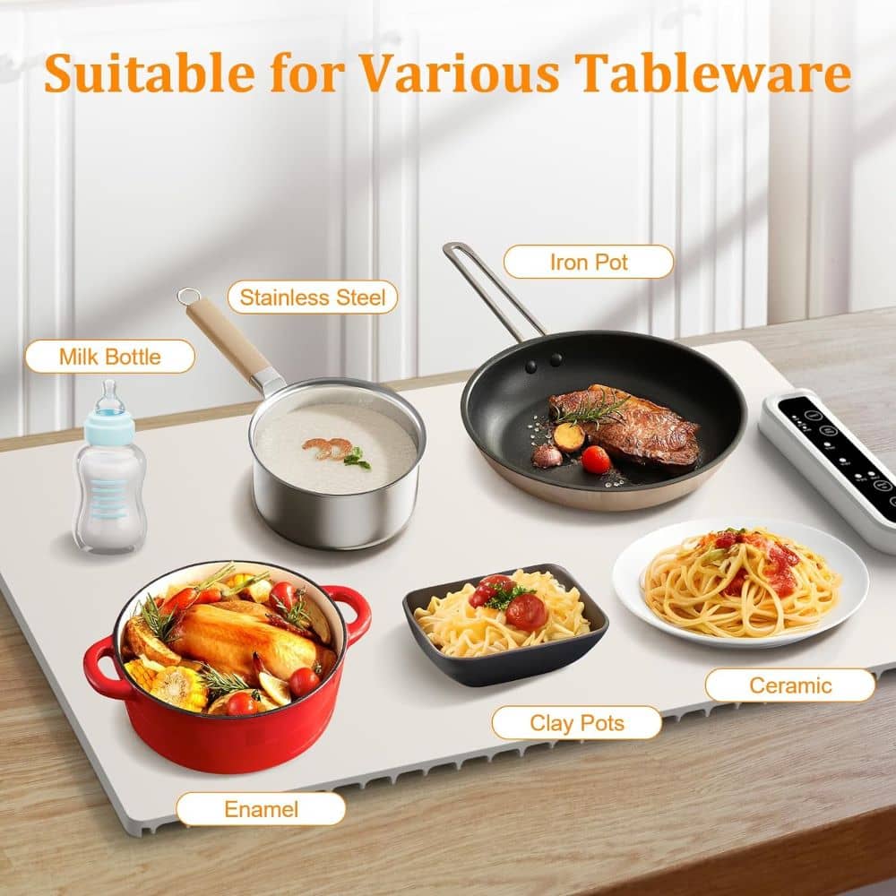 🎄 Special Holiday Offer: 44% OFF! Multi-Function Foldable Graphene Silicone Food Warming Mat