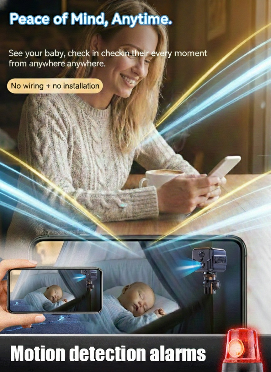 【 Live 1080p HDStream to Your Phone 24/7】New F1 Wireless HD Camera