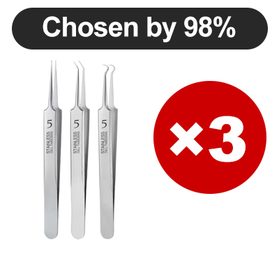 Stainless steel acne and blackhead remover tweezers