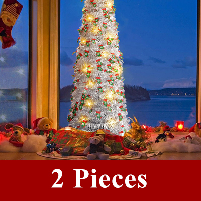 【Romantic Christmas】Retractable and foldable Christmas tree