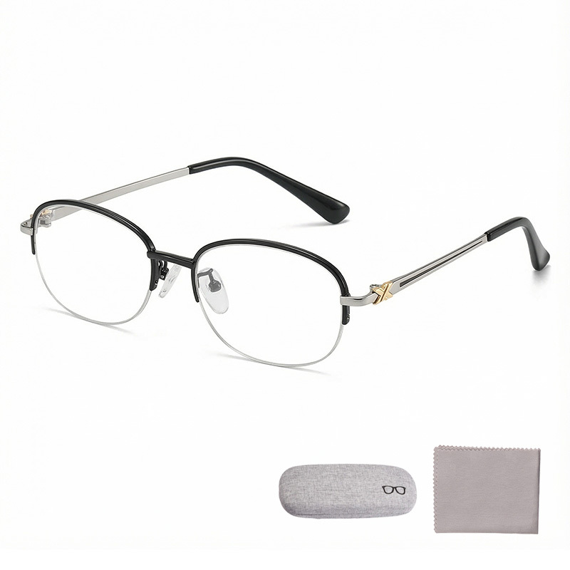 Elegant semi-rimmed reading glasses
