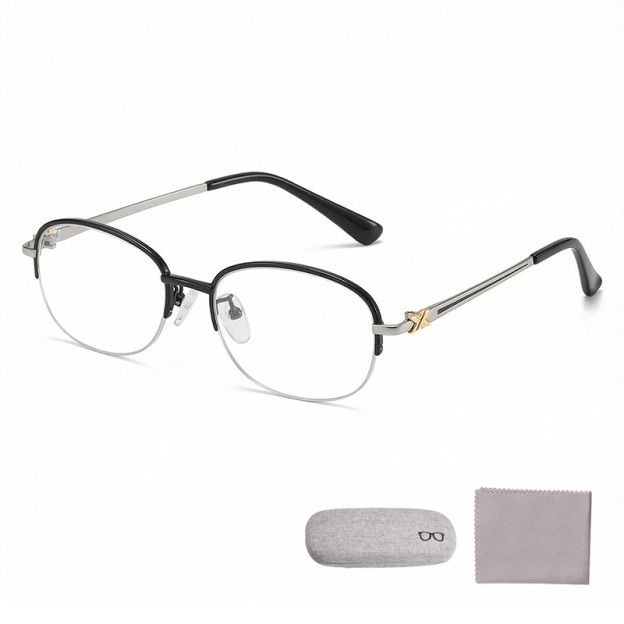 Elegant semi-rimmed reading glasses
