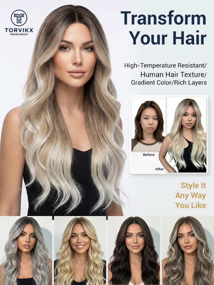 Heat-Resistant Curly Synthetic Wig [Supports Perming and Dyeing]