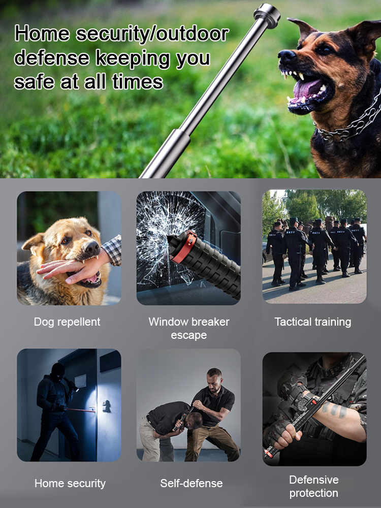  Automatic Telescopic Self-Defense Stick & Trekking Pole