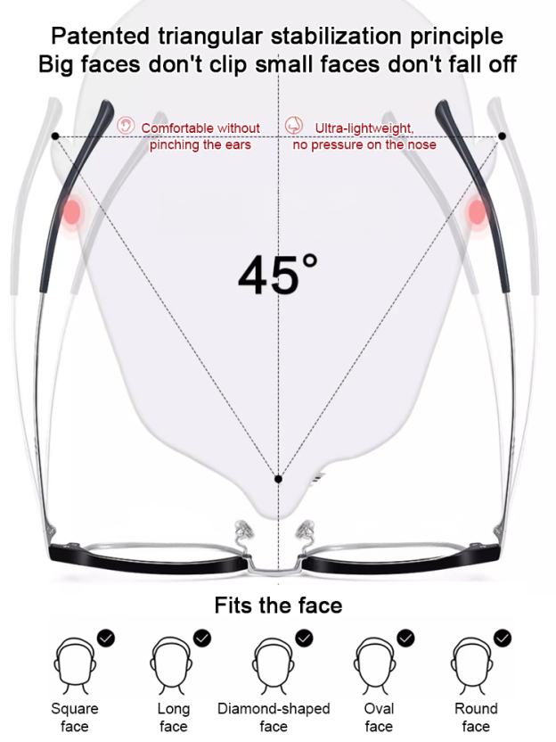 Auto-focus blue light blocking reading glasses