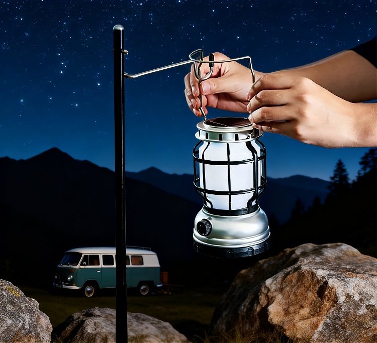 Close-up of Solar Light solar panel charging during daytime