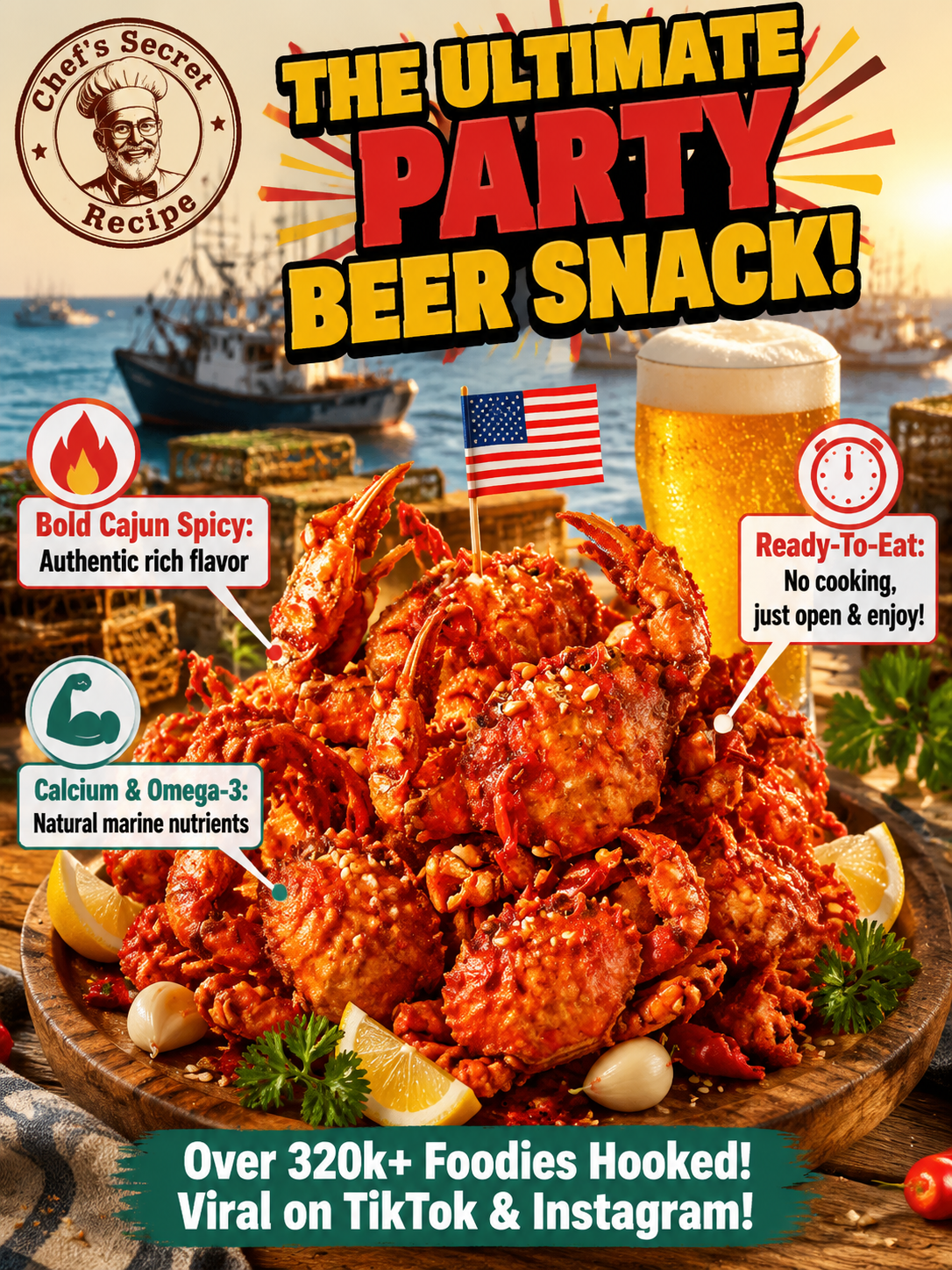 【Recommendation from Geriatrician】Deep-sea freshly caught large-batch crispy small crabs