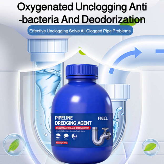 Bacteria and deodorant Pipe cleaner Pipe Unclogger Fast and efficient Blue Bottle Save time and effo