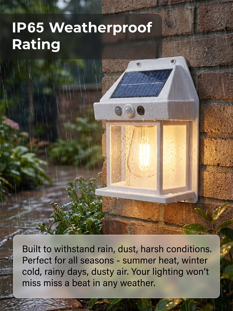 Solar-powered outdoor LED garden lights