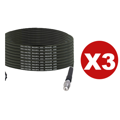 "One Flush Clean" Water Rat Nozzle High-Pressure Drain Cleaning Set