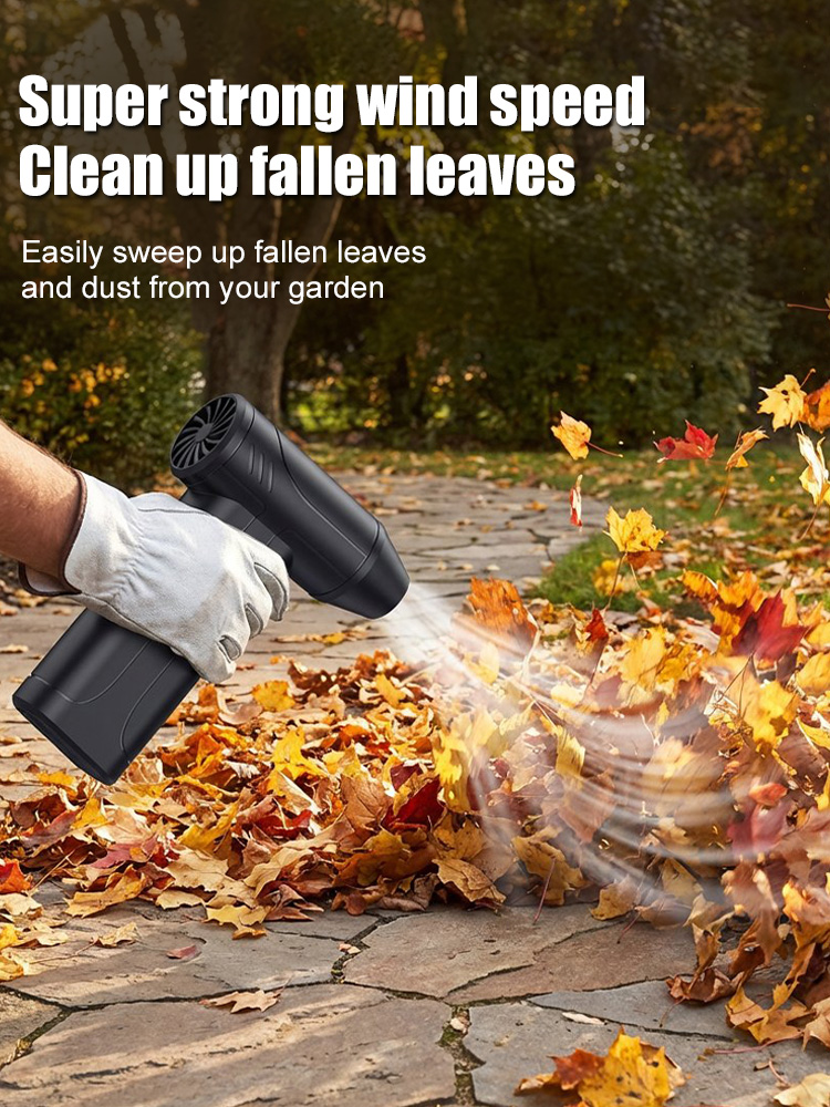 Turbocharged dust removal and snow blowing fan