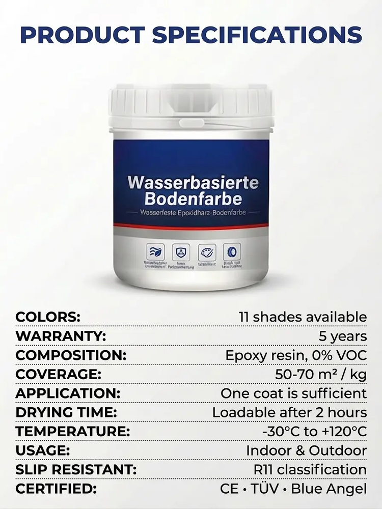 One-Coat Wear-Resistant Anti-Slip Floor Paint