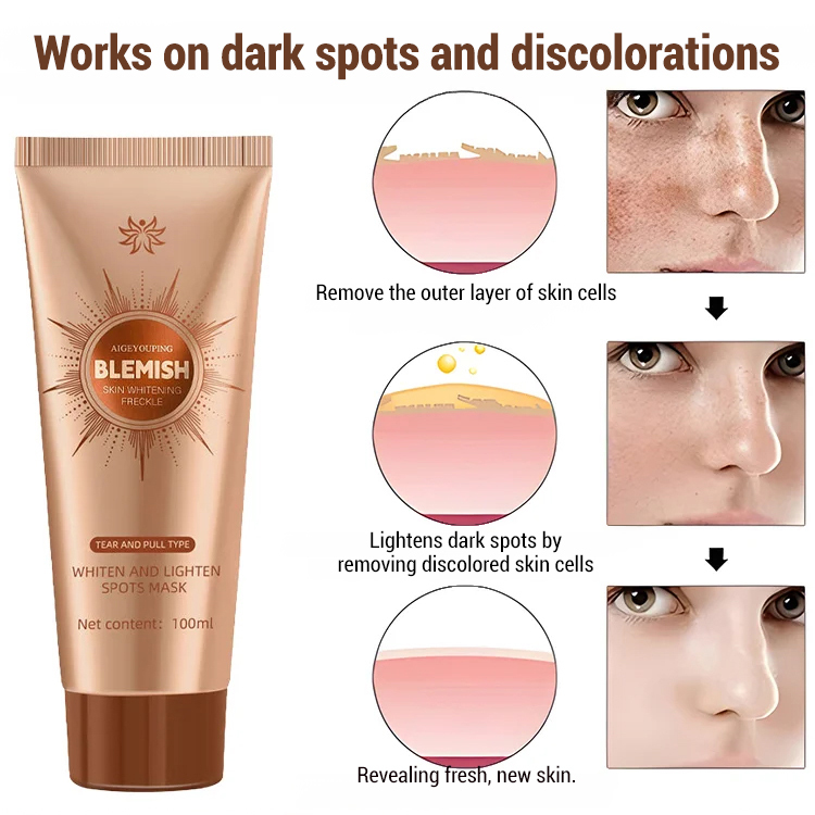 Whitening peel-off mask for sensitive skin