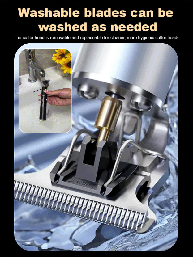 Silent and no-stuck hair Electric oil-cut carving hair clipper