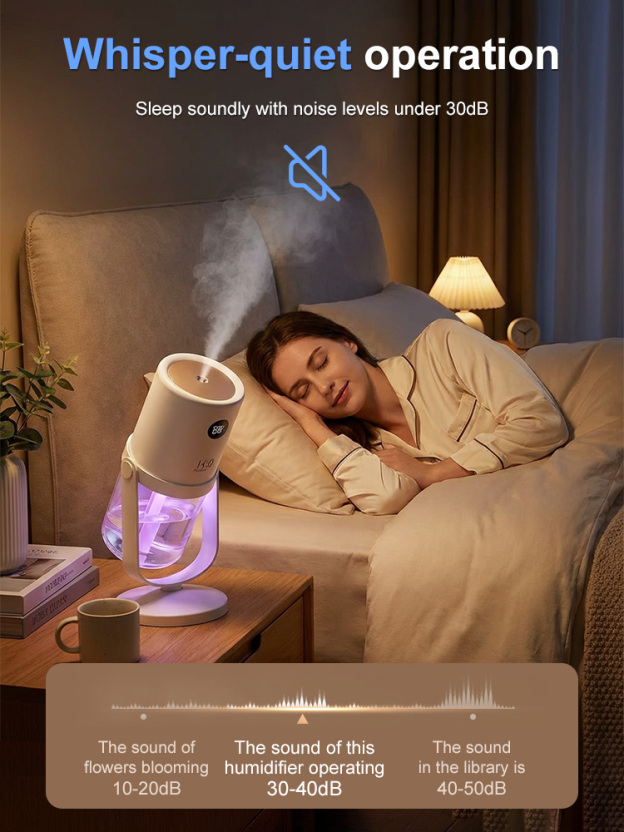 Double-hole detachable UV sterilization humidifier