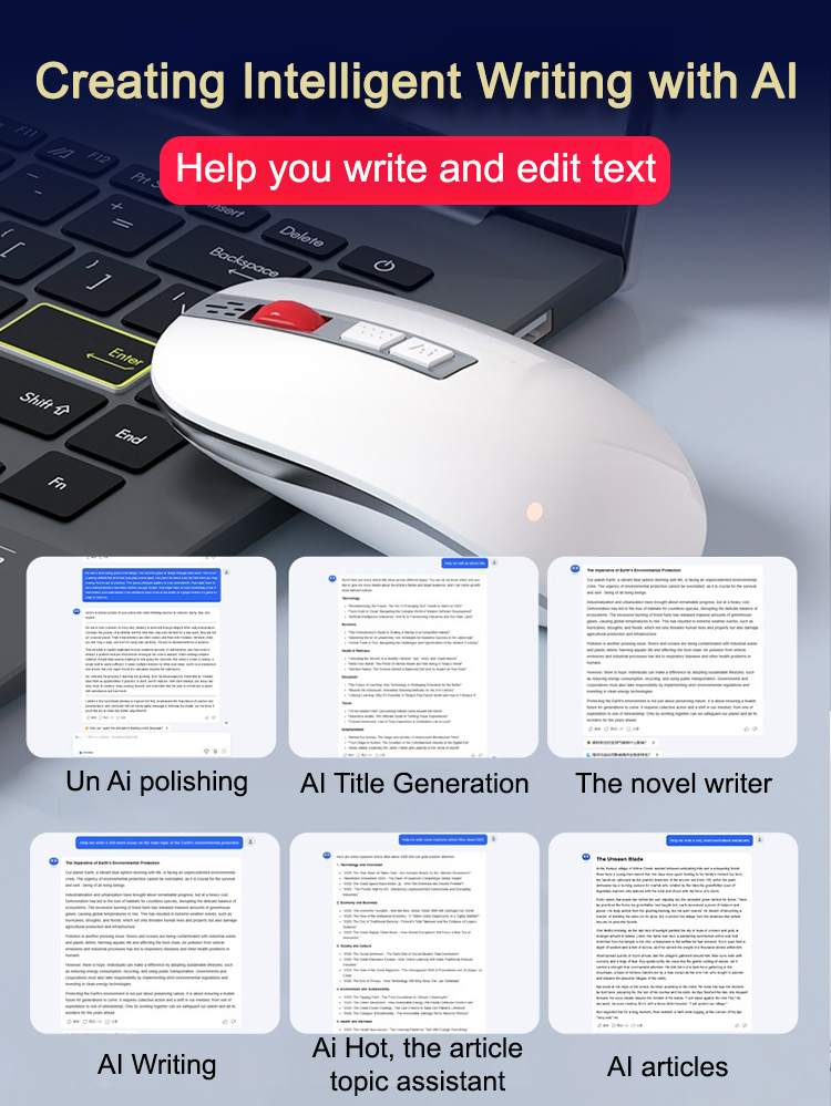 Three-mode Bluetooth voice typing AI mouse