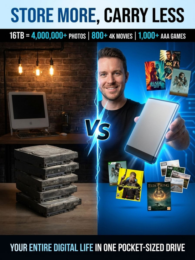 High-Speed, High-Capacity Portable Hard Drive