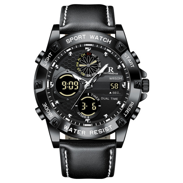 [Nagano Prefecture Factory Direct] Luminous Dual Display Men's Quartz Watch