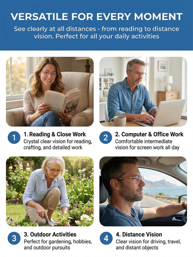 Elegant semi-rimmed reading glasses