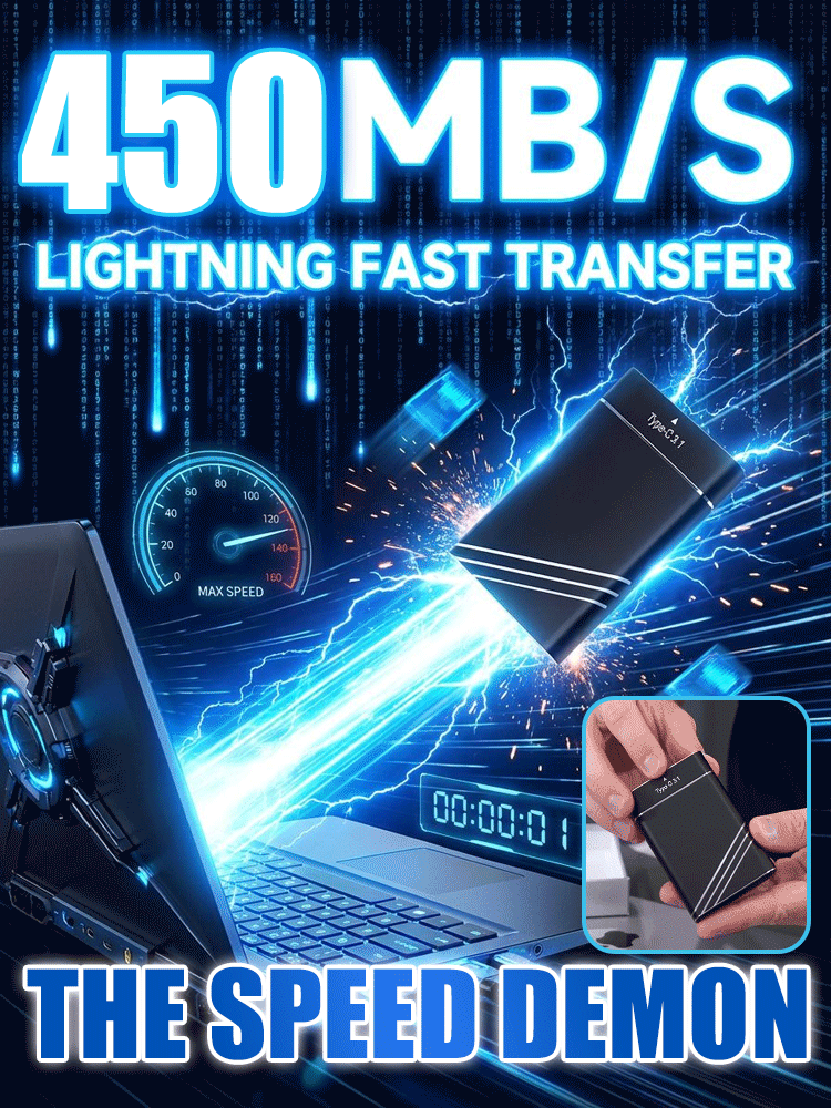 High-speed SSD solid-state portable hard drive