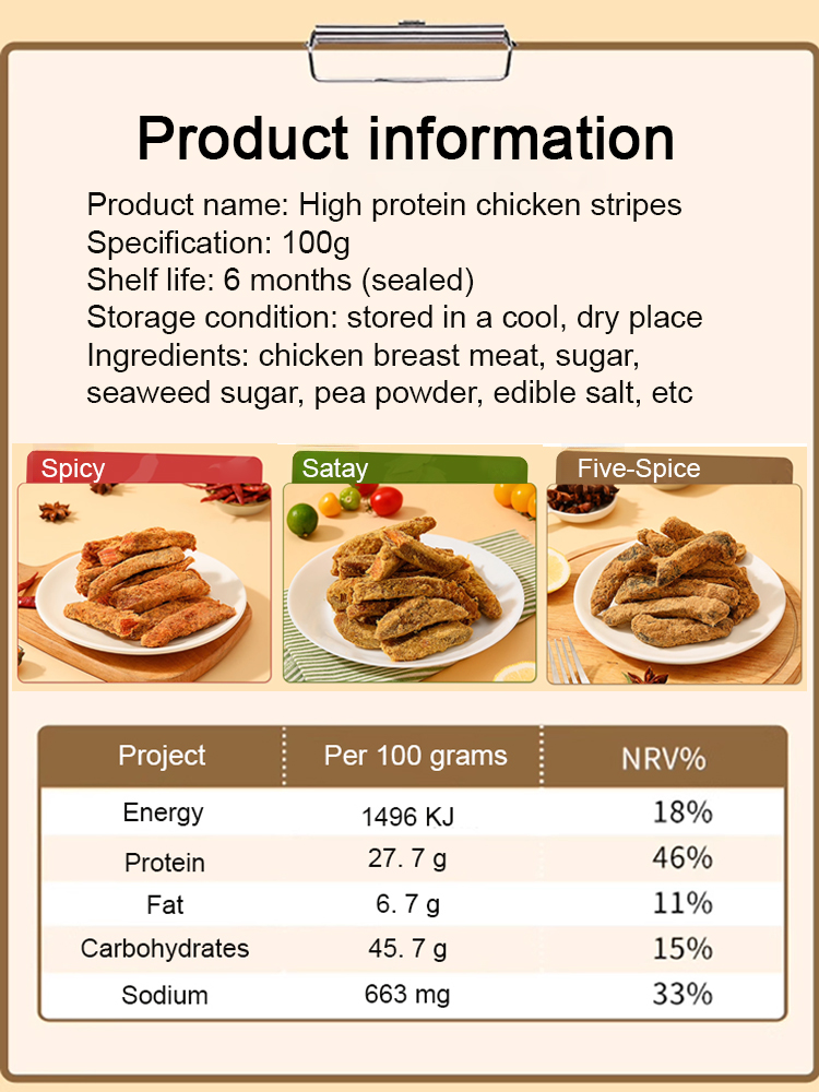 Low-Fat High-Protein Sliced Chicken Jerky