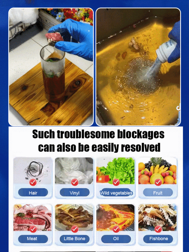 【Unclog in 3 Seconds】Powerful Pipe Dissolving and Clearing Agent