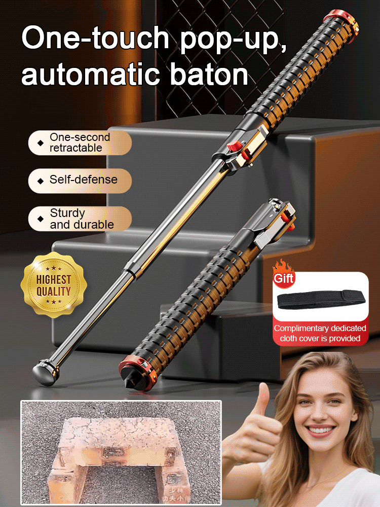  Automatic Telescopic Self-Defense Stick & Trekking Pole