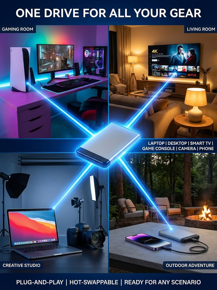 High-Speed, High-Capacity Portable Hard Drive