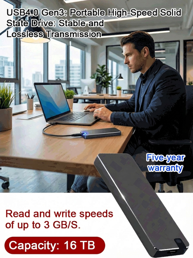 USB4.0 Gen3: Portable High-Speed Solid  State Drive: Stable and  Lossless Transmission