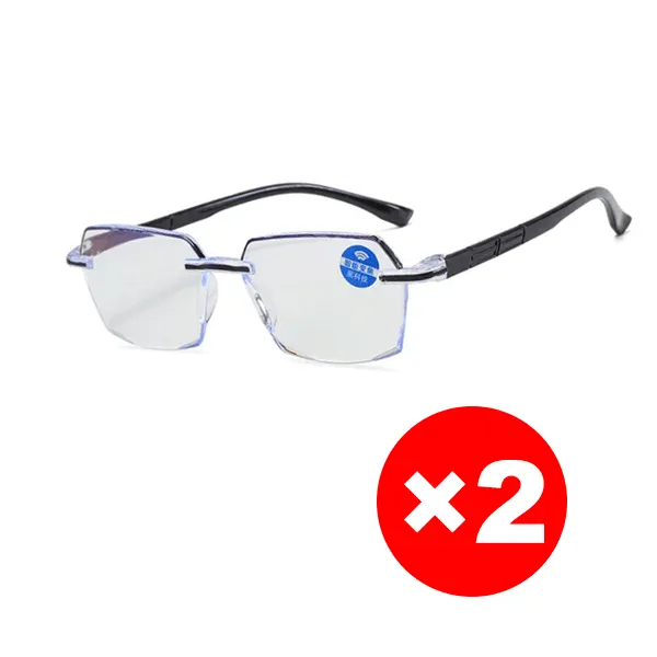 Anti-blue light, anti-fatigue, ultra-lightweight, large frame, zoom reading glasses.