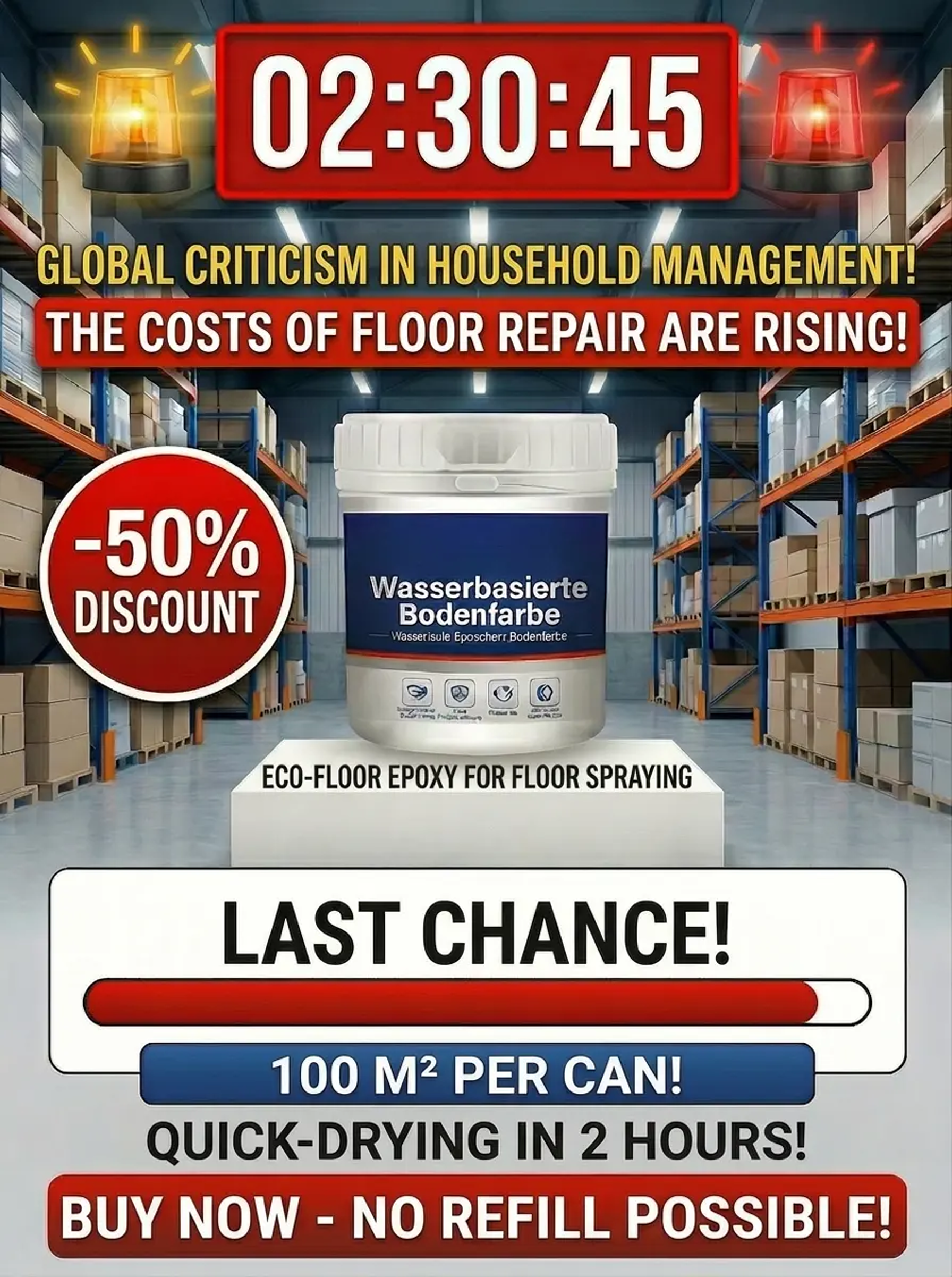 One-Coat Wear-Resistant Anti-Slip Floor Paint